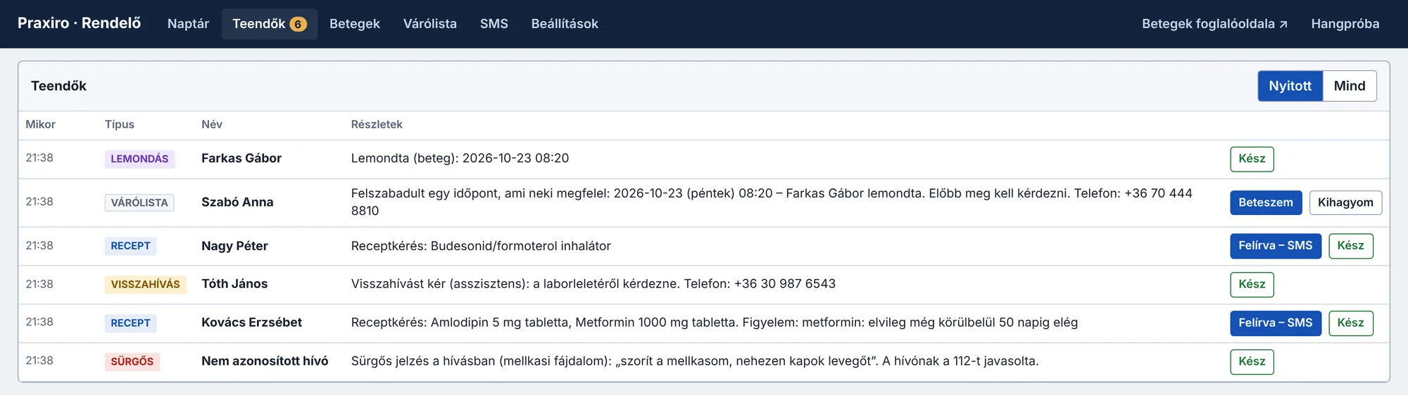 Tasks
